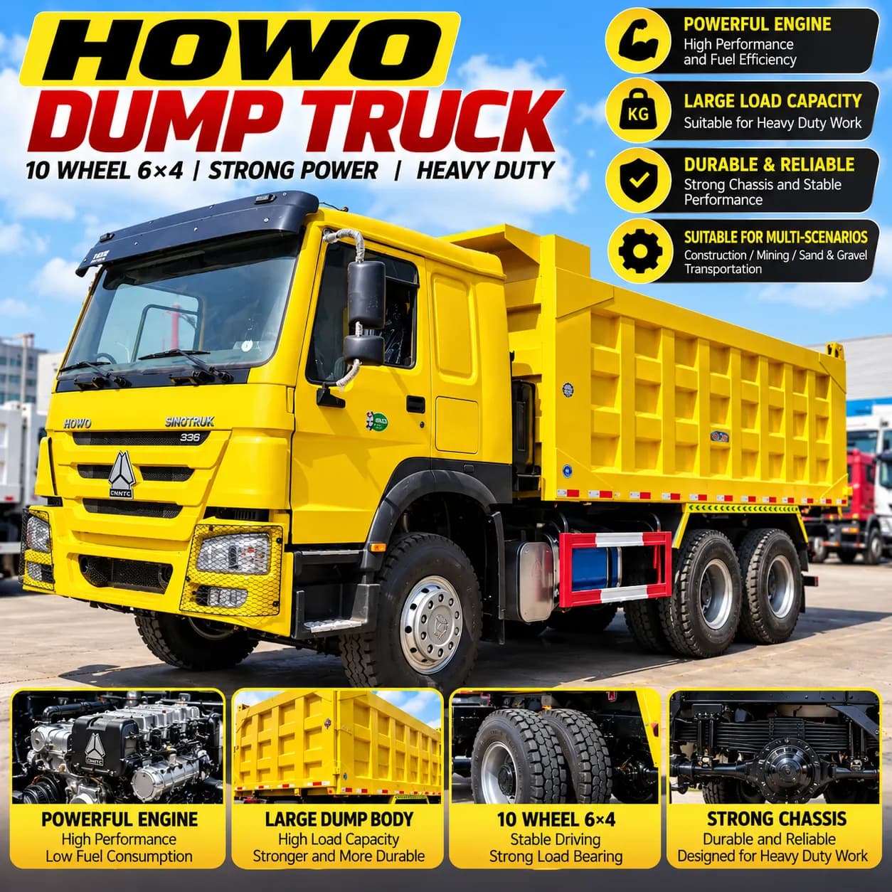 Heavy-Duty 6x4 Dump Truck 30T Payload Diesel for Wholesale & Fleet Supply